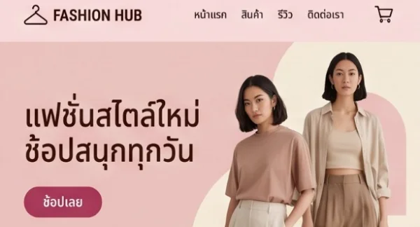 ตัวอย่างเทมเพลต Fashion Store