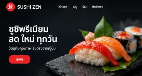 ตัวอย่างเทมเพลต Japanese Sushi