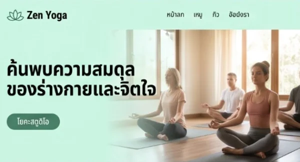 ตัวอย่างเทมเพลต Yoga Studio